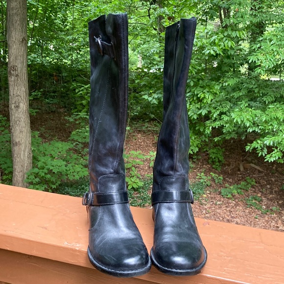 Born Shoes Born Black Leather Riding Style Boots Poshmark